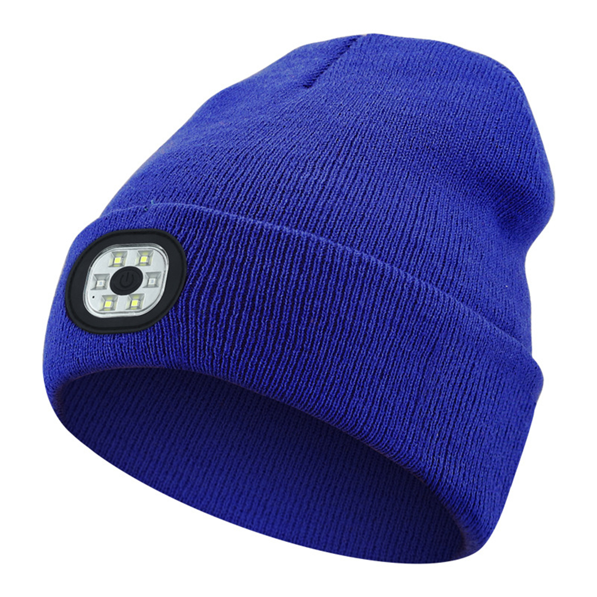 Acrylic Knit Beanie With Rechargeable LED Light 7.87" x 8.6" x 2" 7