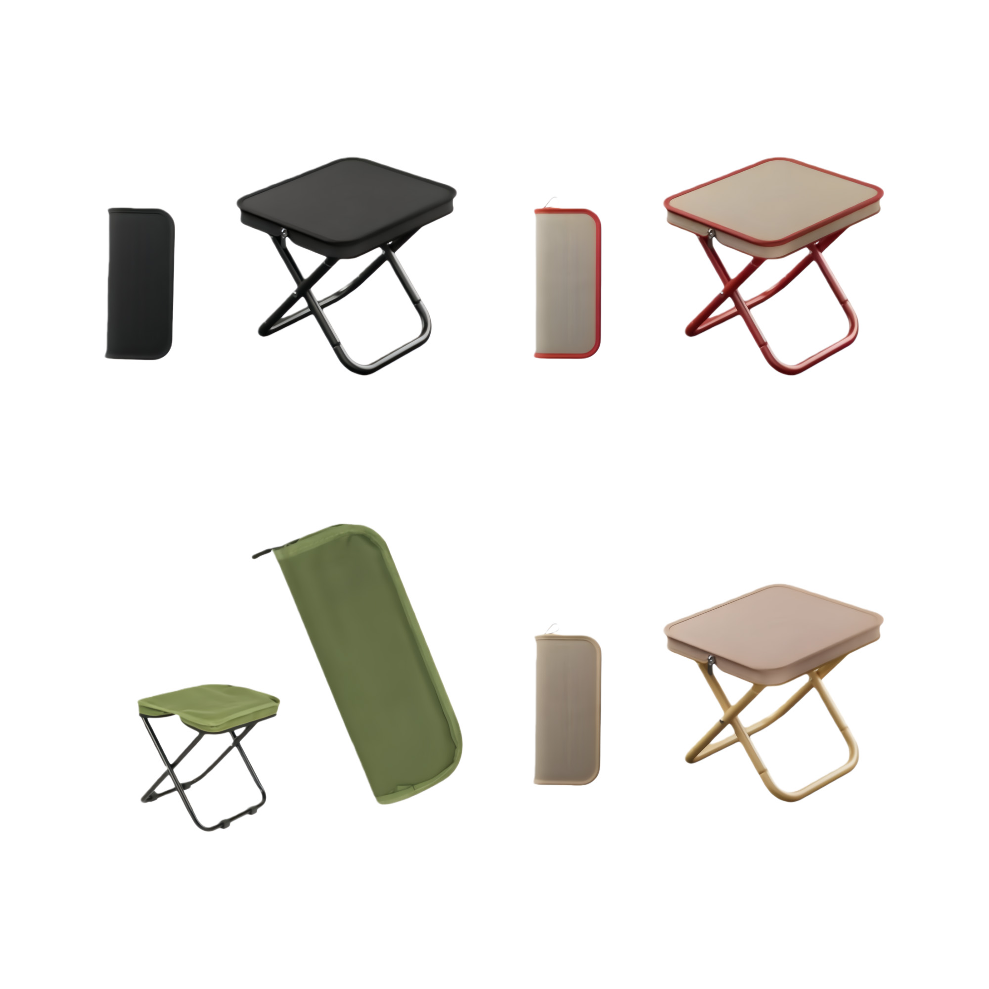 330LBS Oxford Cloth Carbon Steel Foldable Stool 4