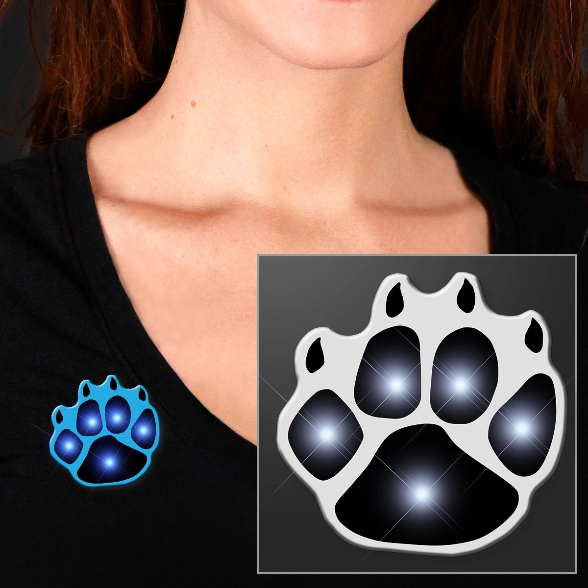 Flashing Paw Print Lights 6