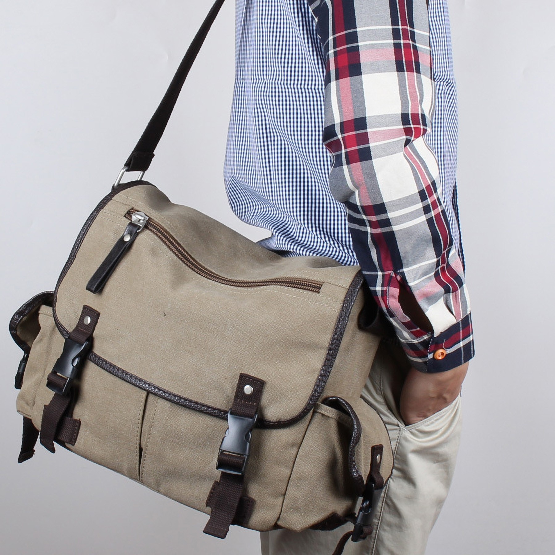 Vintage Canvas Messenger Bag 2