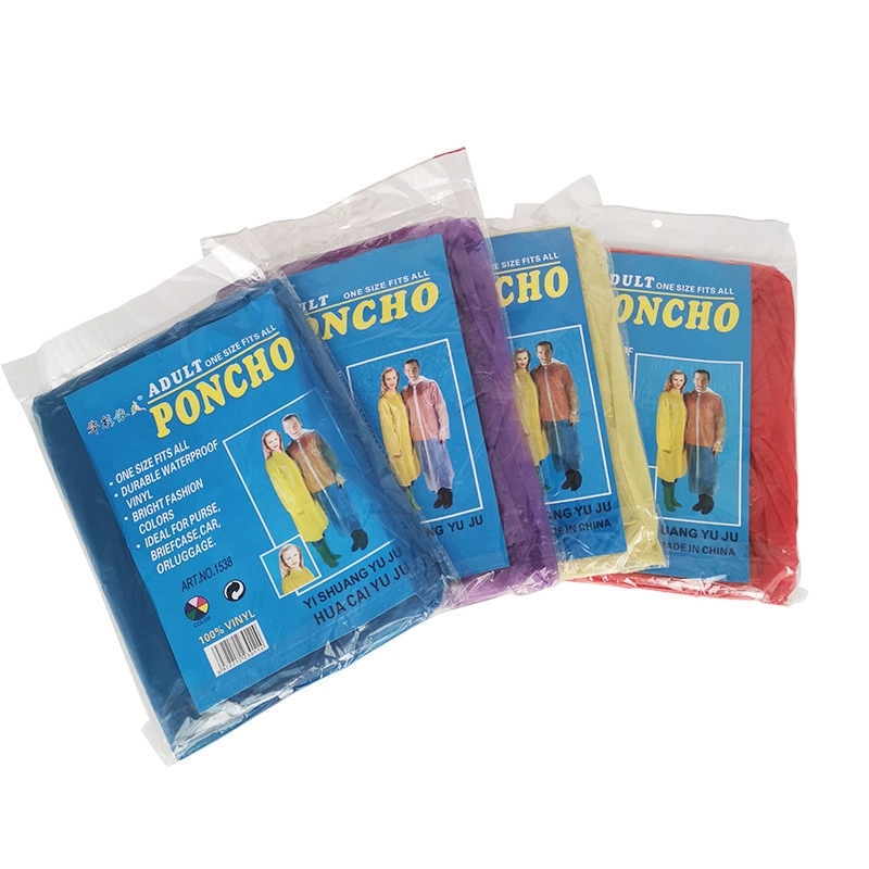 Disposable Vinyl Rain Poncho 2