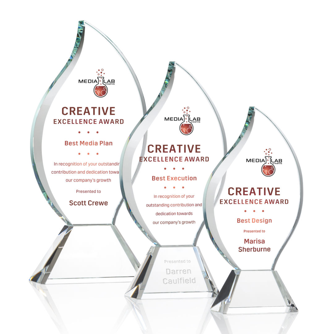 Norina Flame VividPrint™ Award - Clear