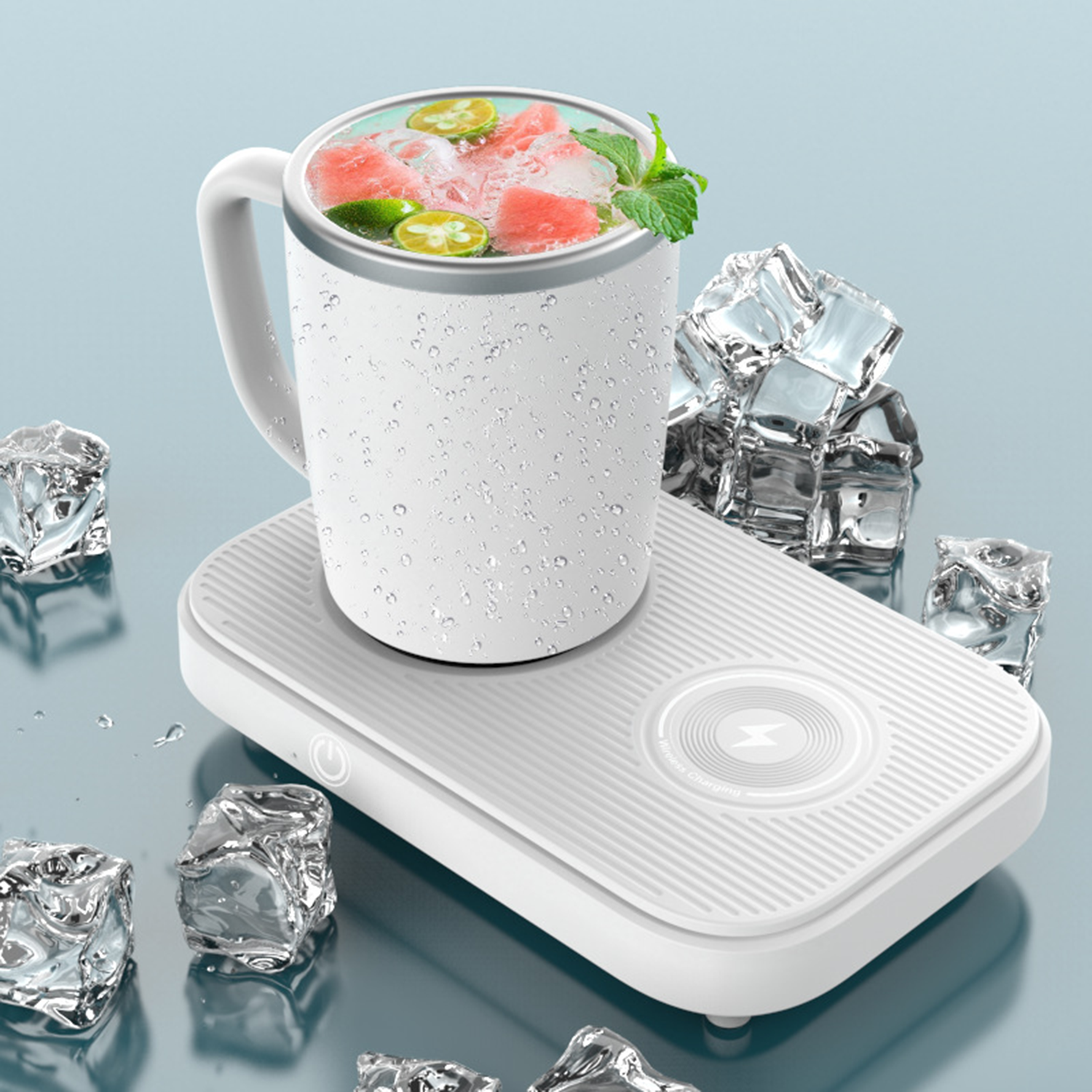 3 in 1 Heating Cooling Coffee Mug Warmer w/ Wireless Charger 4