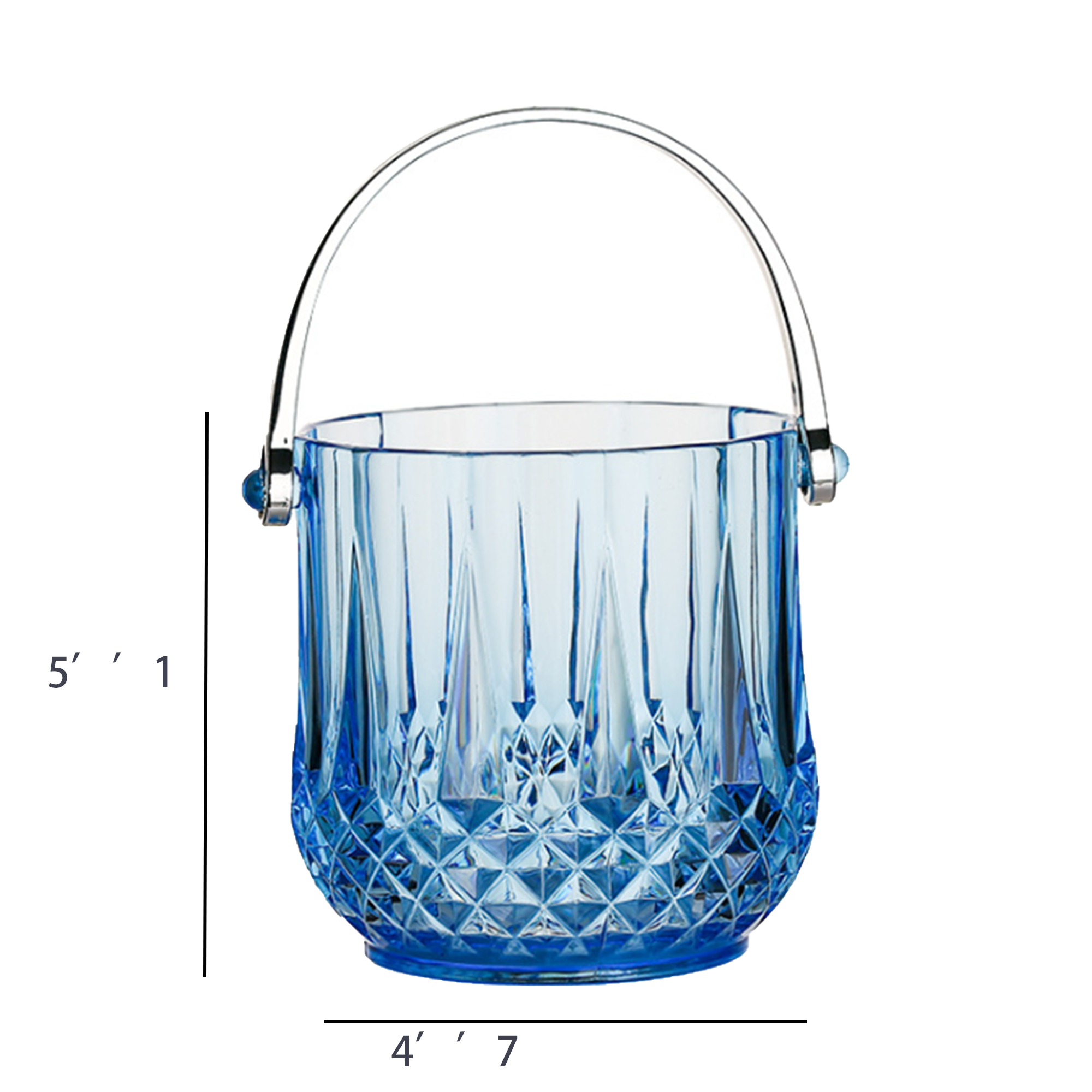 Acrylic-Handled Plastic Ice Bucket 4