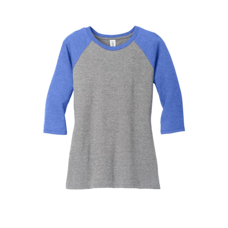 District Women's Perfect Tri 3/4-Sleeve Raglan. 2