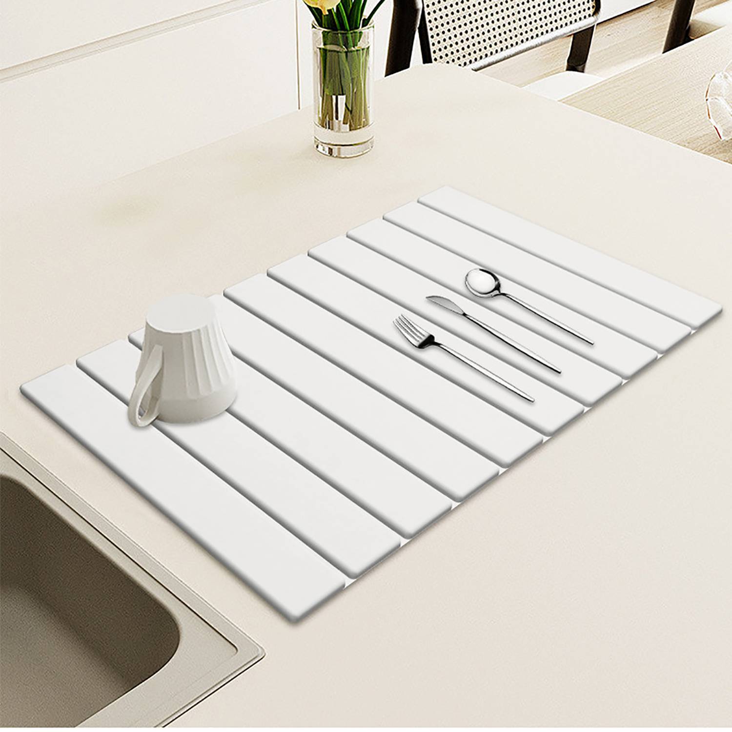 Foldable Draining Mat For Kitchen Countertops 10