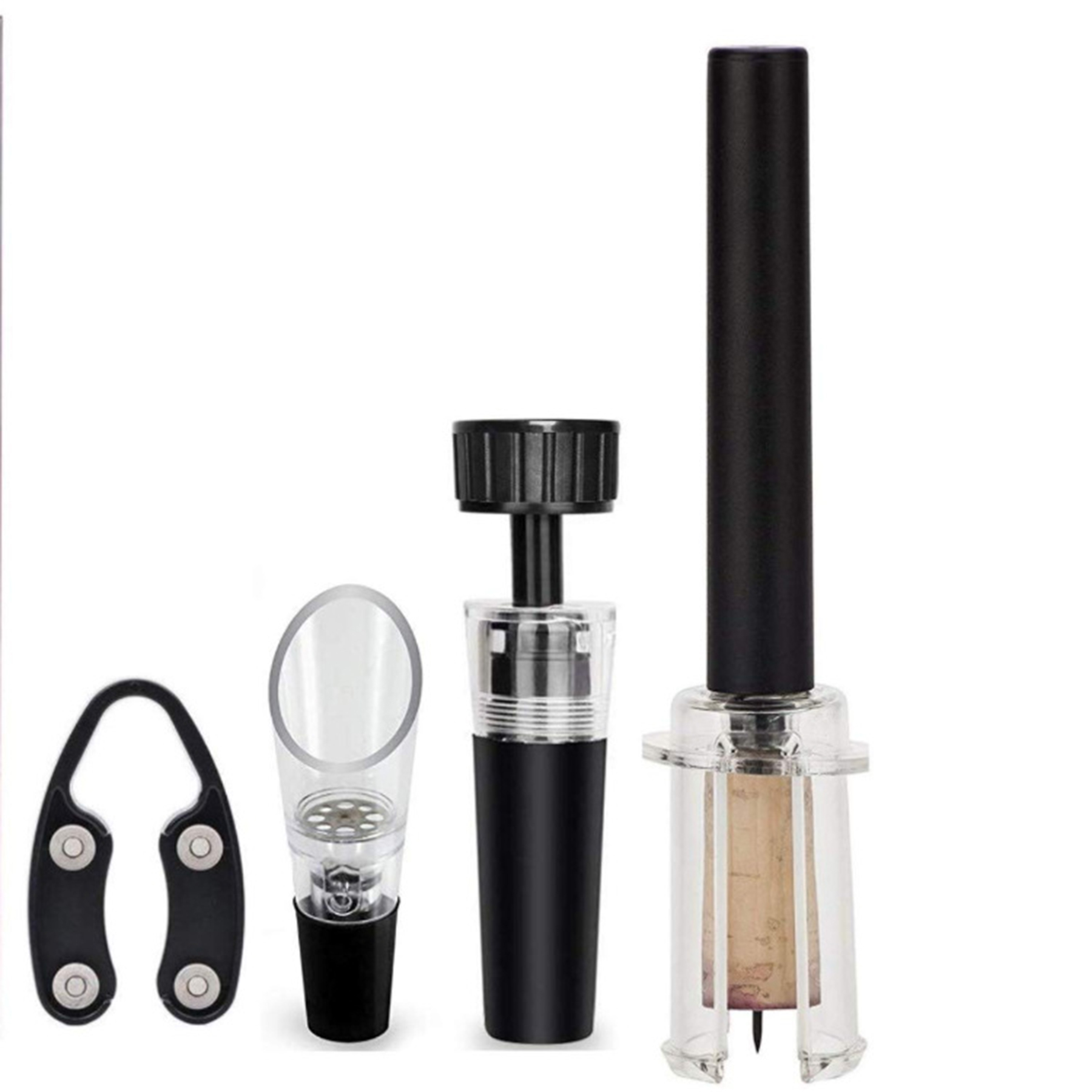 4 In 1 Gift Air Pressure Pump Wine Corkscrew Bottle Opener 4