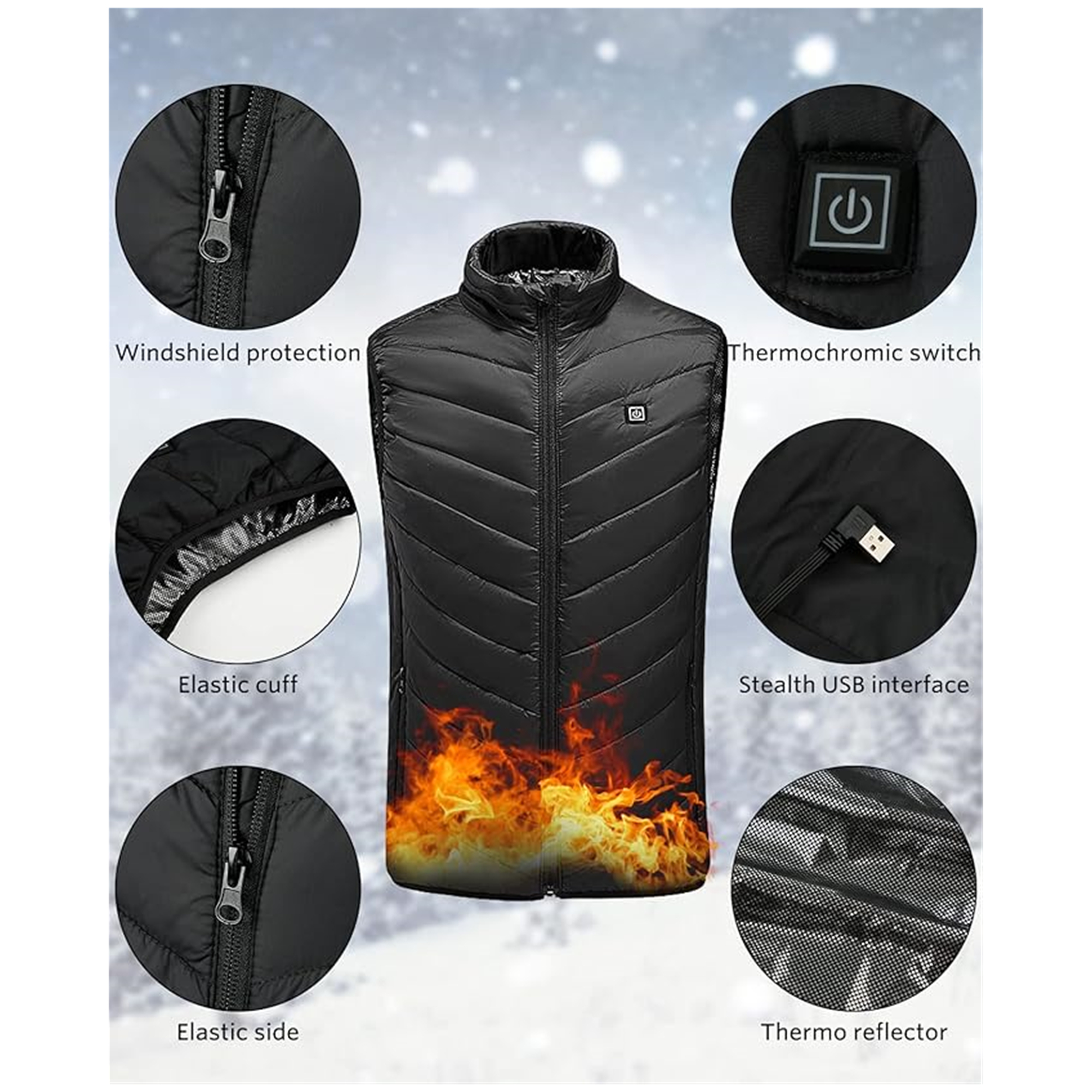 5V USB Charging Heating Vest 1
