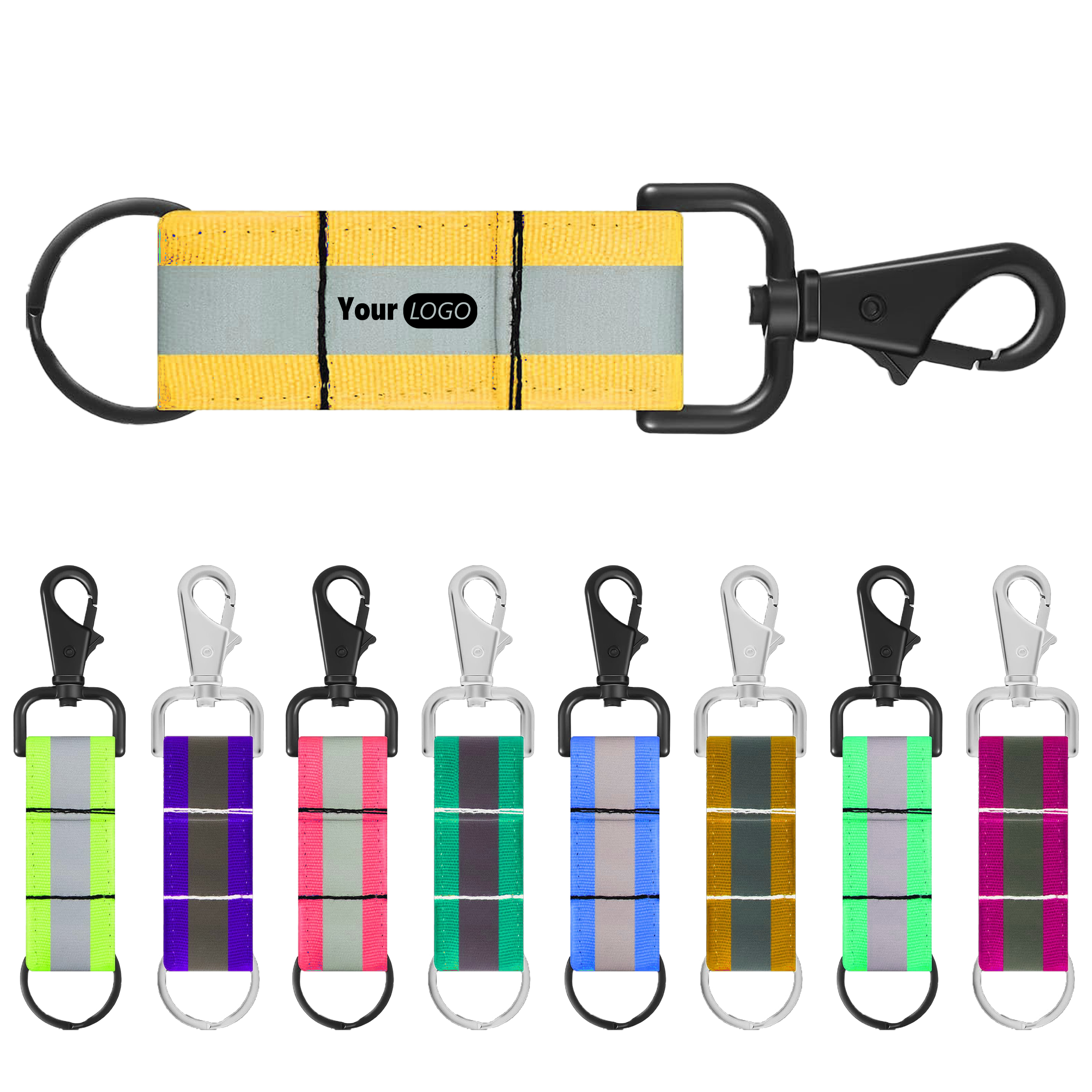 Nylon Reflective Firefighter Keychain With Patch Holder For Enhanced Visibility 1