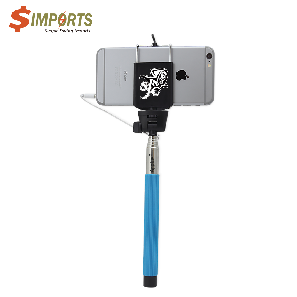 Extra Grip Wired Selfie Stick - Simports 3