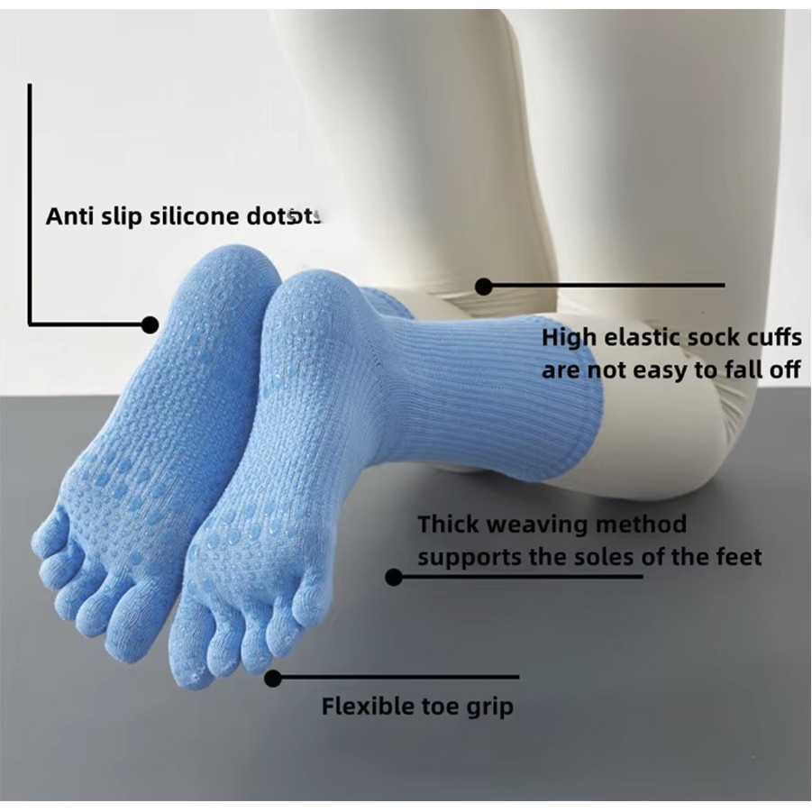 Non-Slip Five Toe Socks for Pilates 3
