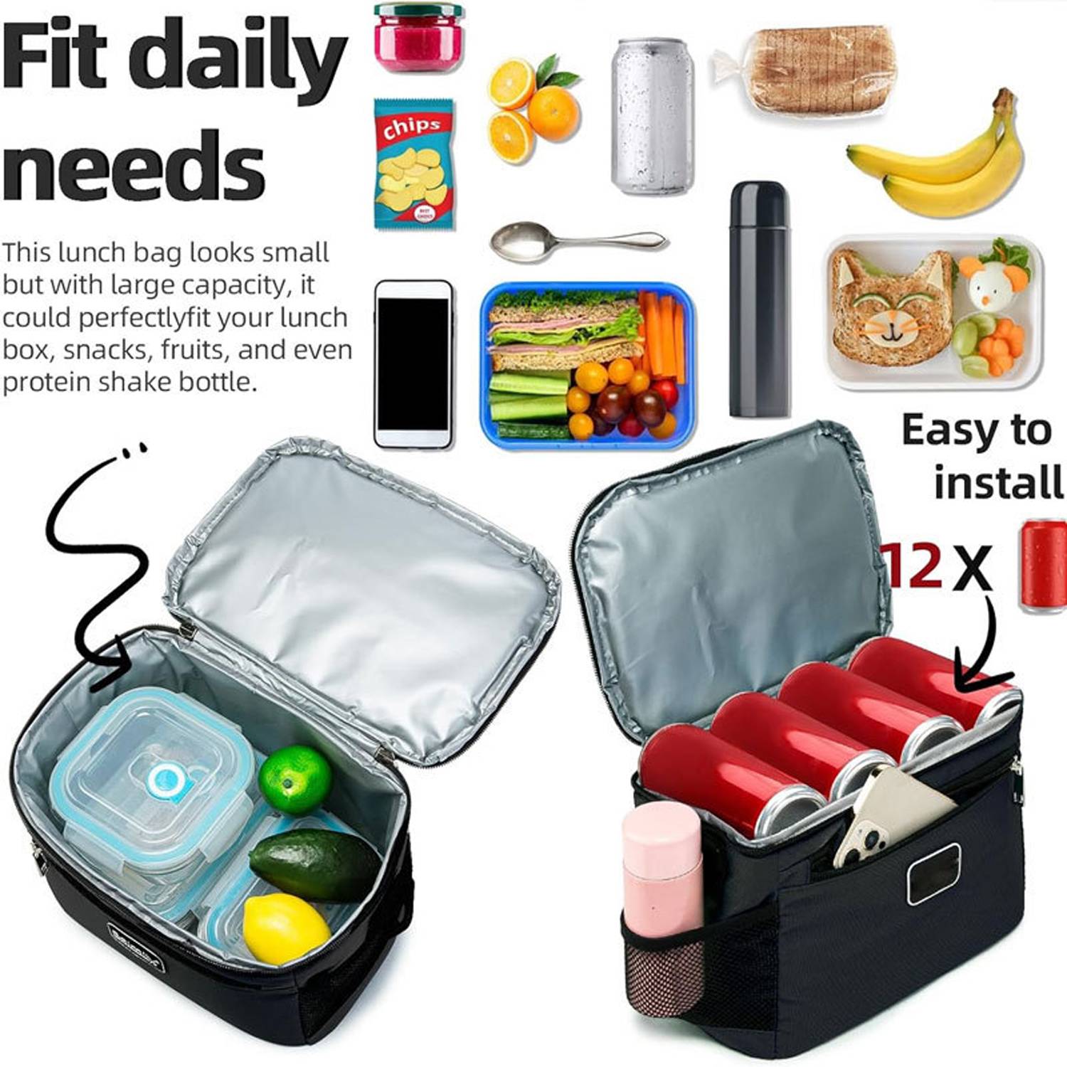 8L Custom Lunch Cooler Bag – Waterproof & Insulated 8