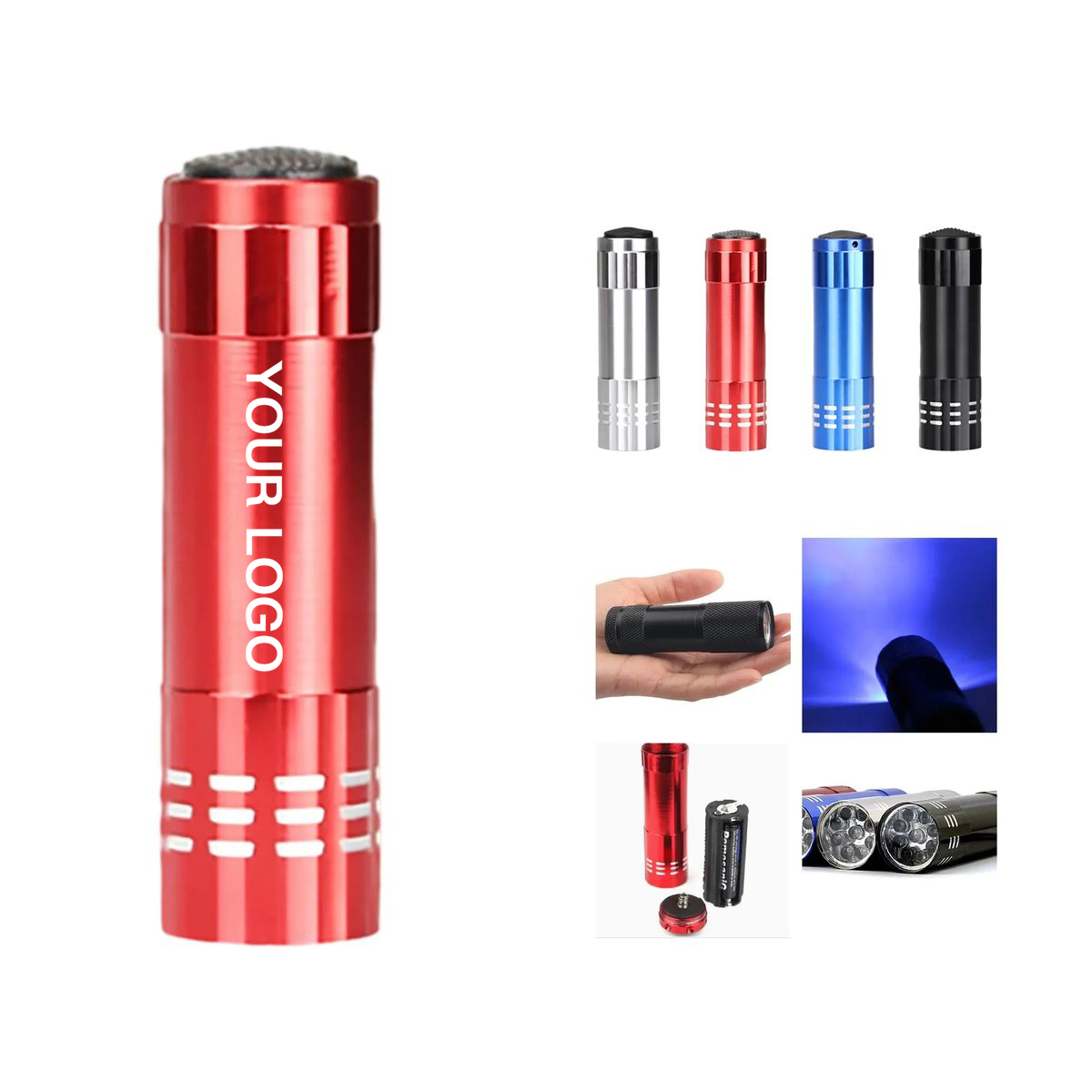 Compact LED Flashlight with 9 Bright Light Bulbs 7