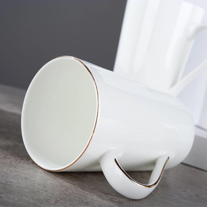 Creative Gold Line Couple Ceramic Bone China Mug 2