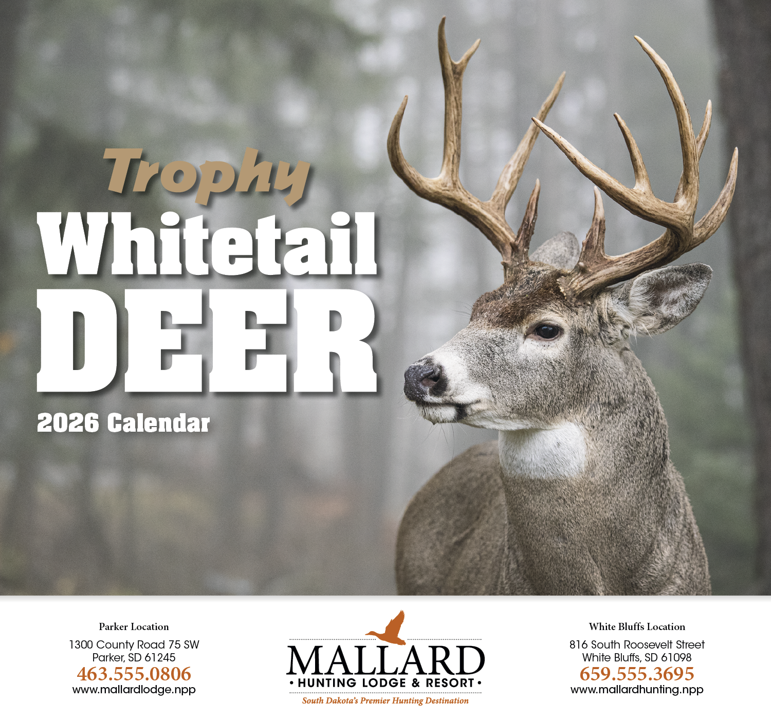HotLine® Products Trophy Whitetail Deer Appointment Calendar - Stapled 20