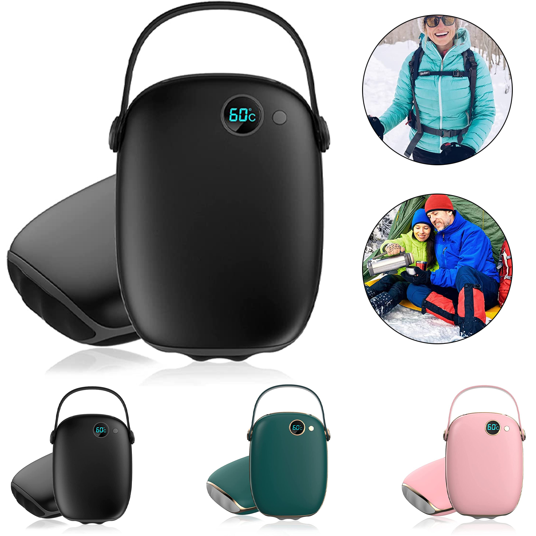 10000mAh Belt Handle 2-in-1 Hand Warmer Charging Bank 1