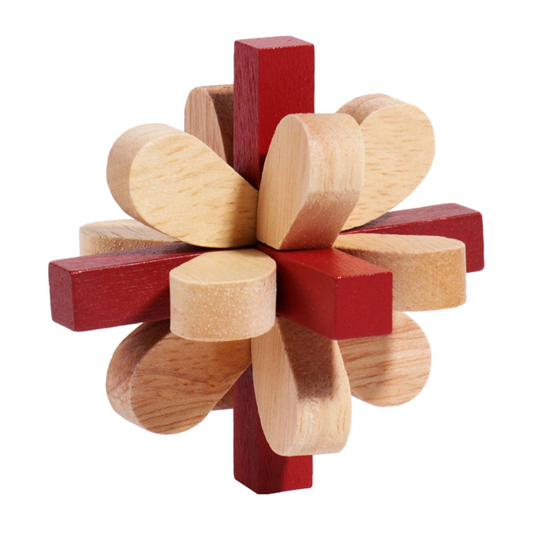 Wooden Puzzles Kongming Lock IQ Test Toy 2