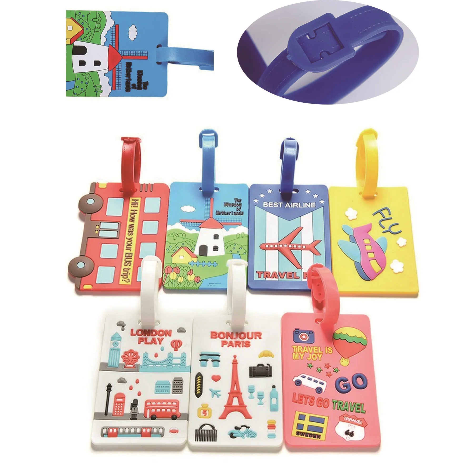 Custom Design Rubber Luggage Tag 2