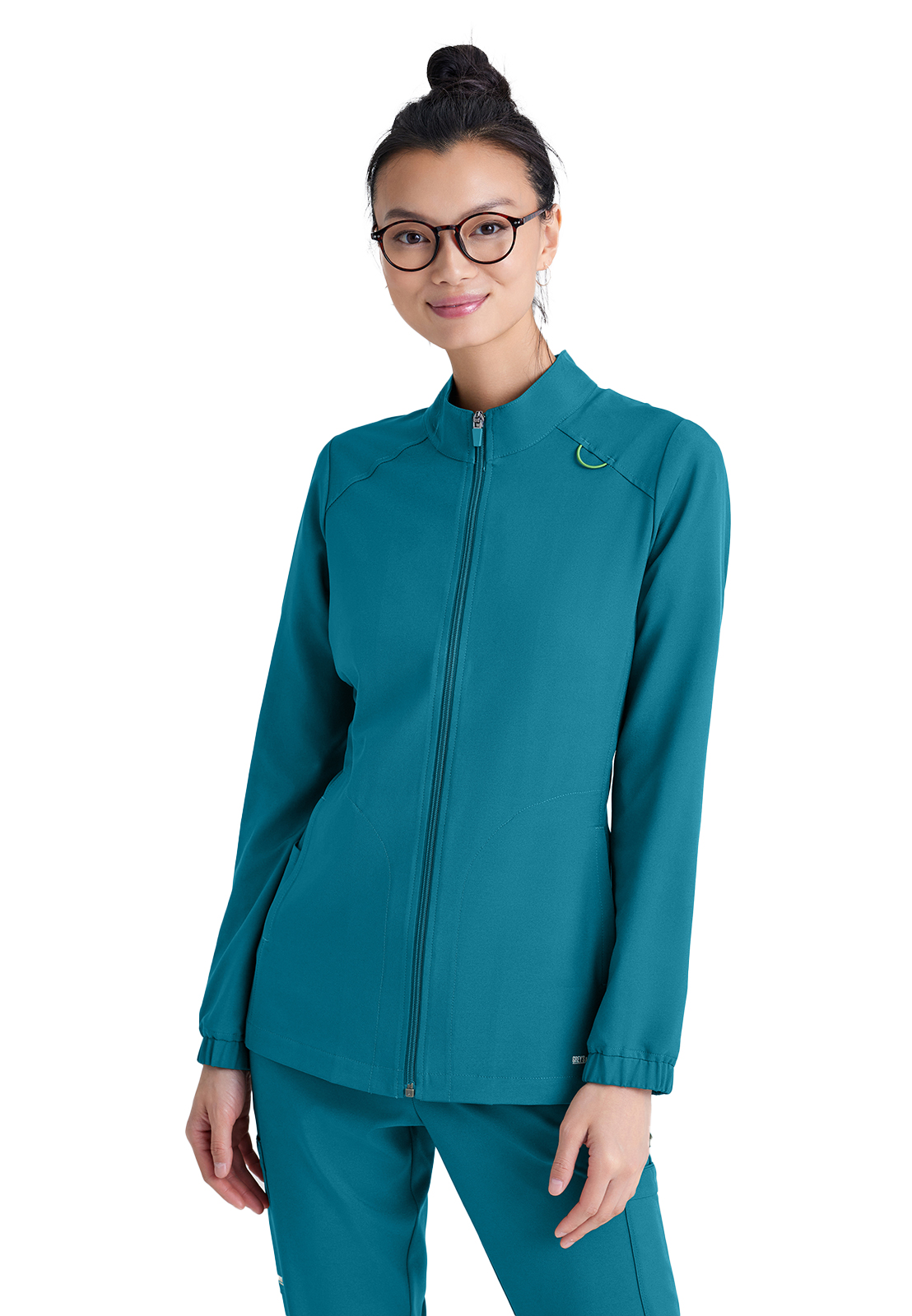 Grey's Anatomy Evolve Stretch - Women's Three-Pocket Virtue Warm-Up Scrub Jacket 4