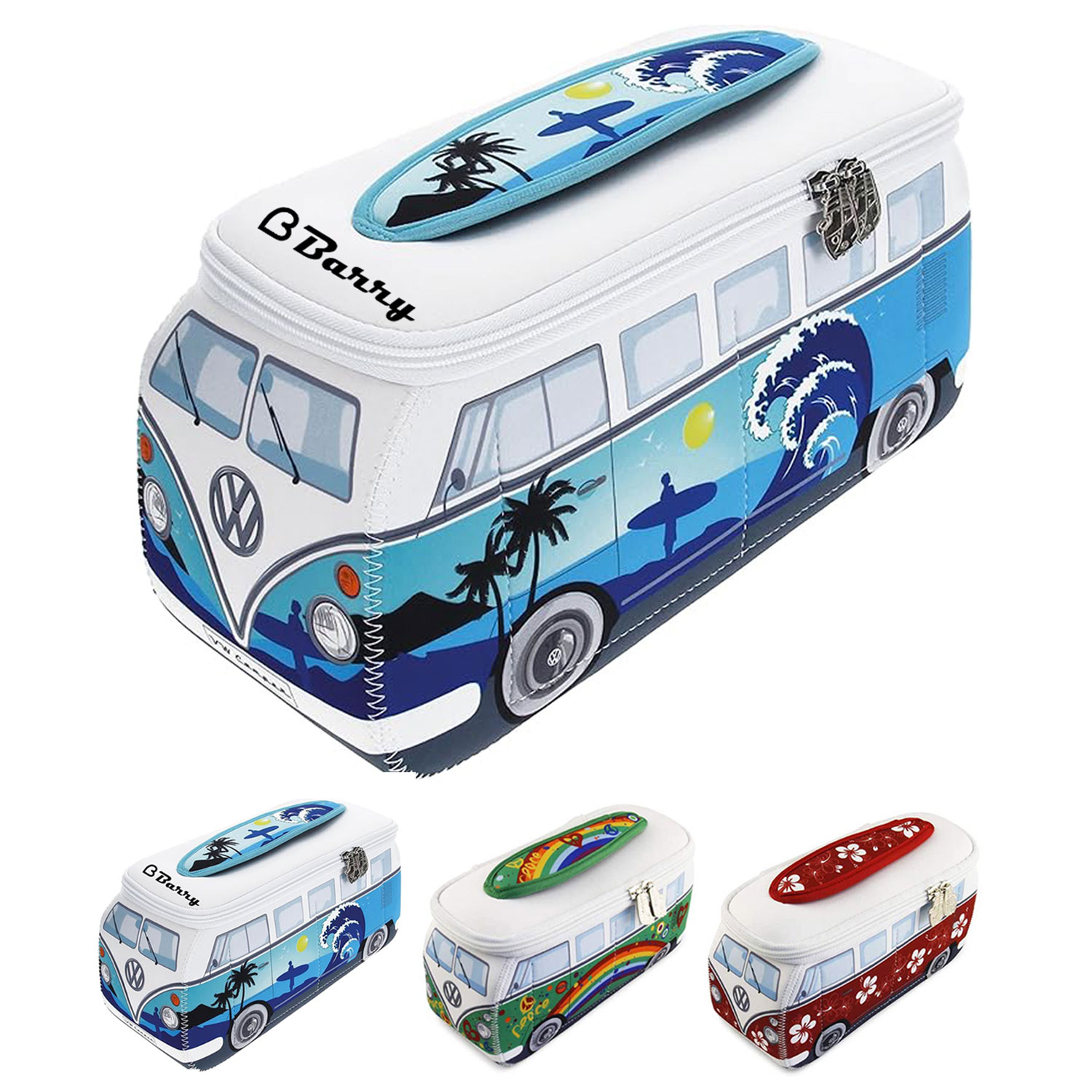 4.5L Neoprene Waterproof Pencil Case w/ Cartoon Car Design