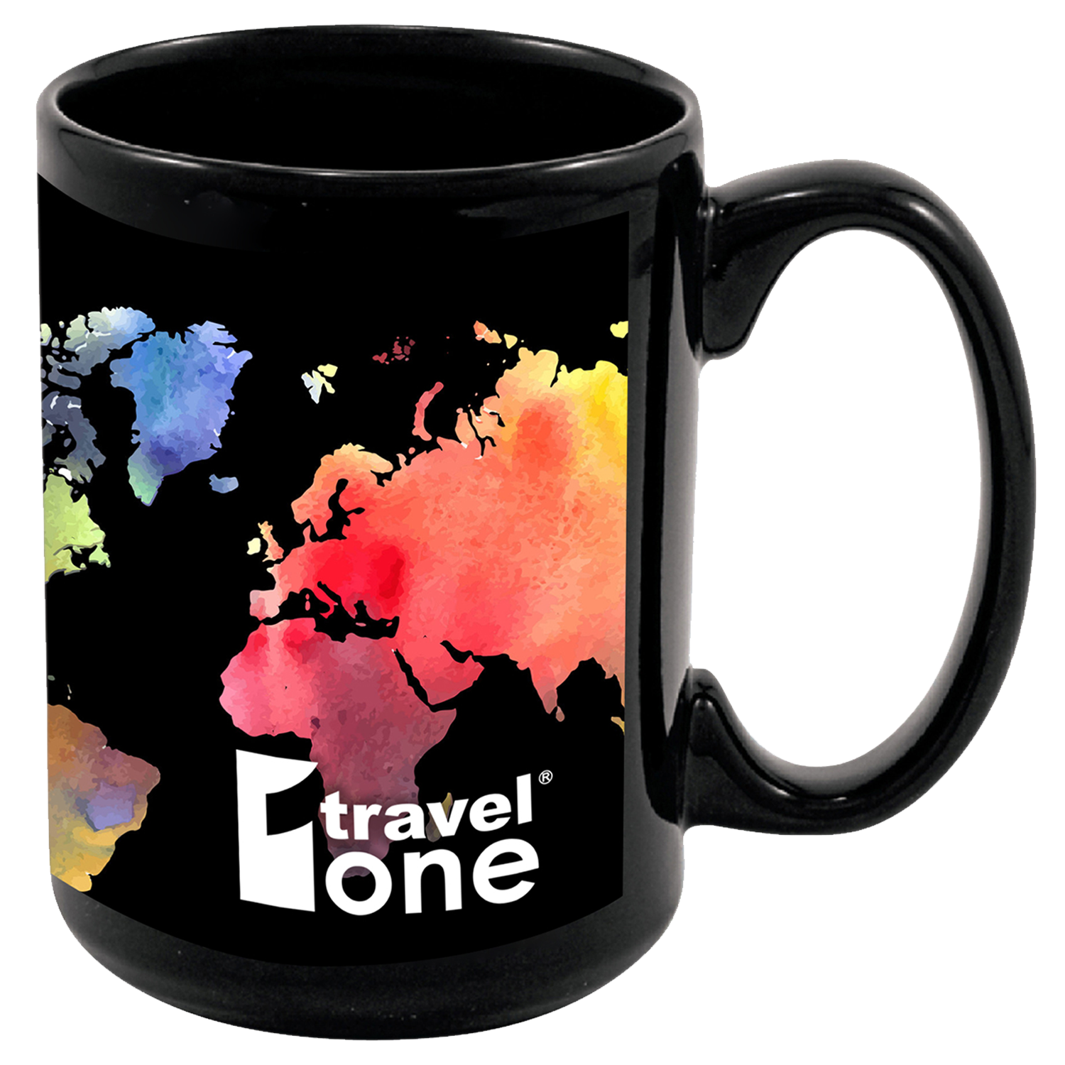 15 Oz Full Color Black Stoneware Magna Mug 2