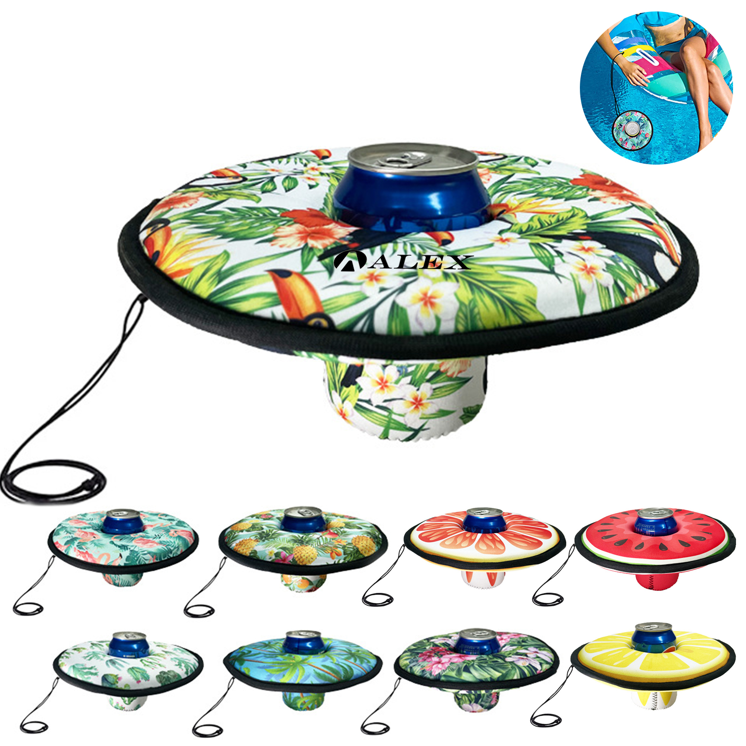 Neoprene Beer Bottle Floating Water Beverage Holder 7