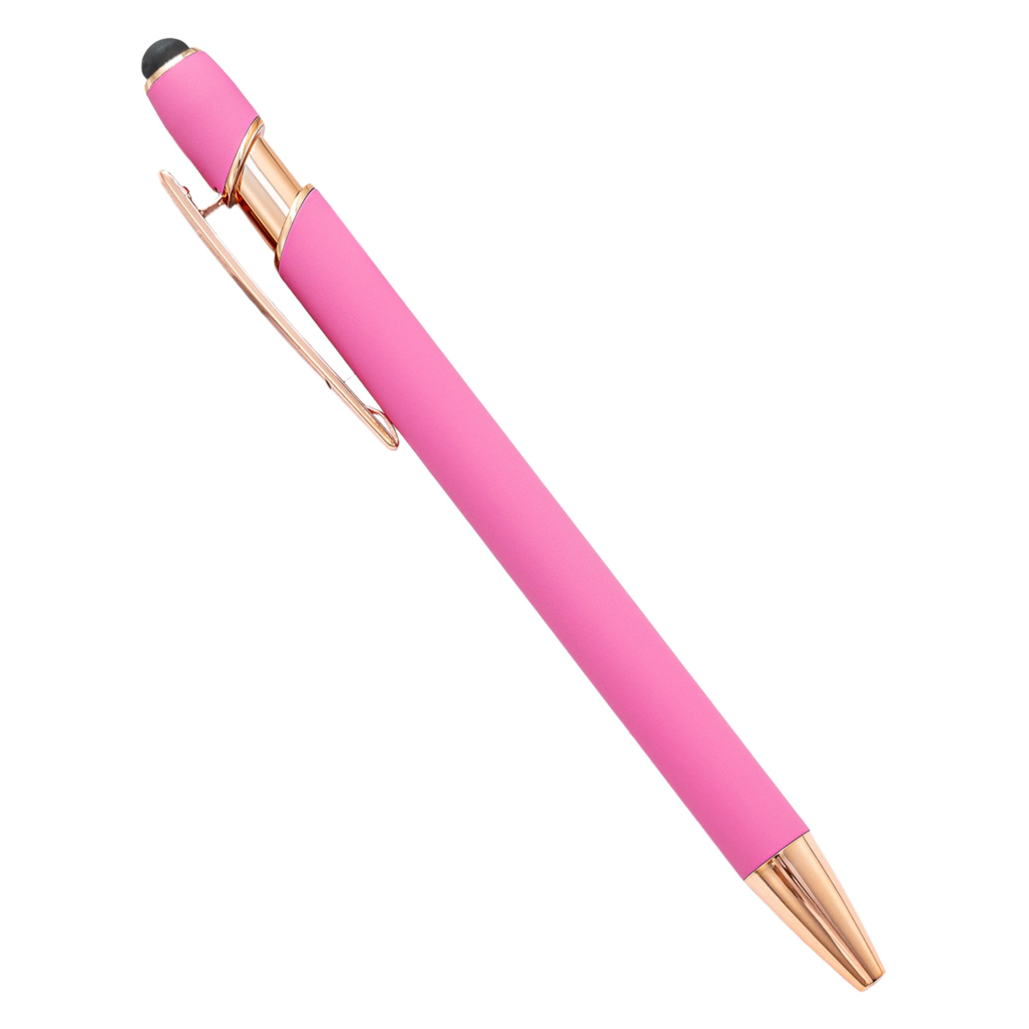 Plastic Metal Dual Function Stylus Ballpoint Pen 5.63" 3
