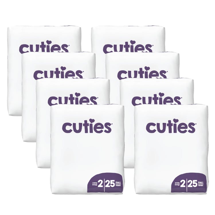 Cuties Diapers - Size 2 12-18 lbs. 200 Diapers 1