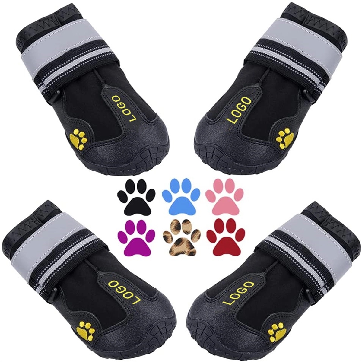 Dog Boots Waterproof Shoes 4Pcs/Set 4
