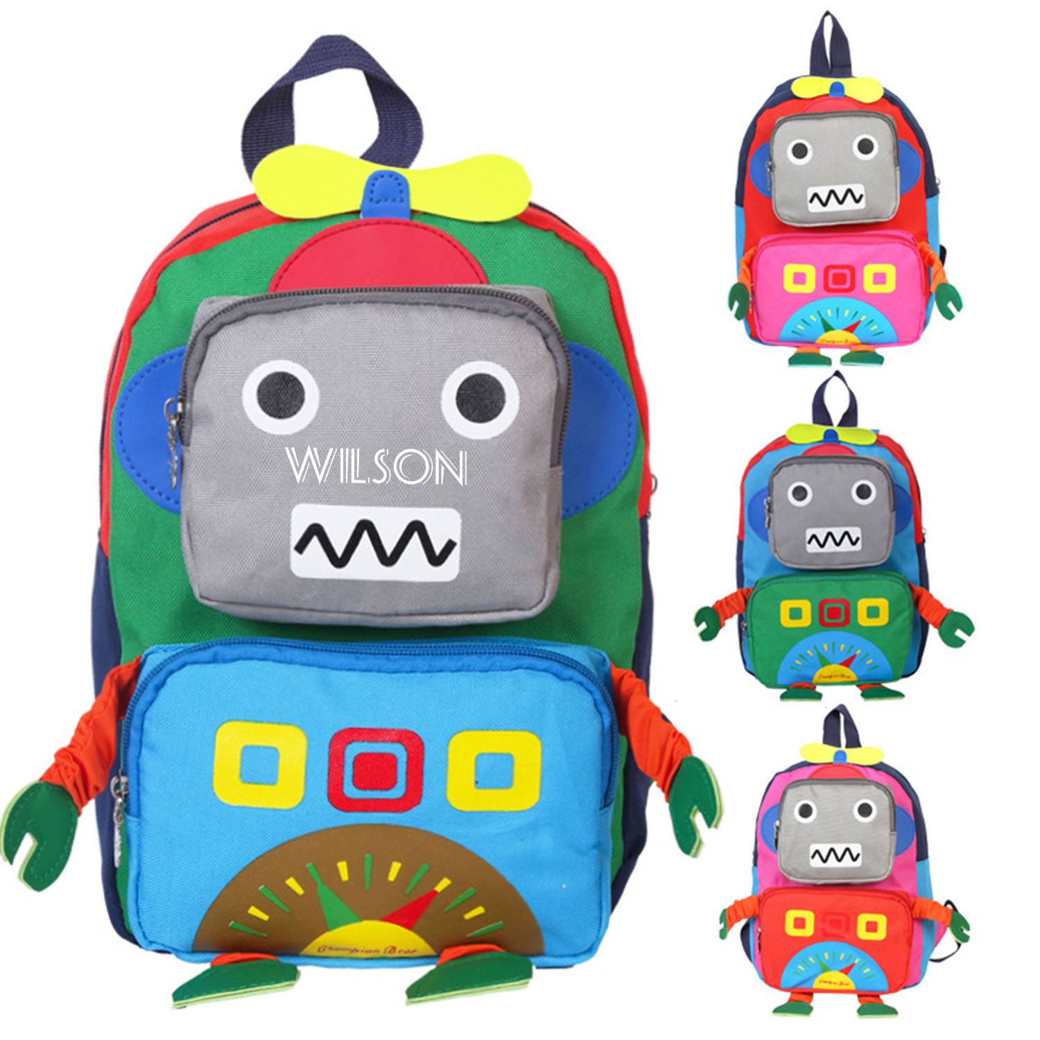 Oxford robot Kindergarten Kid's Backpack 6
