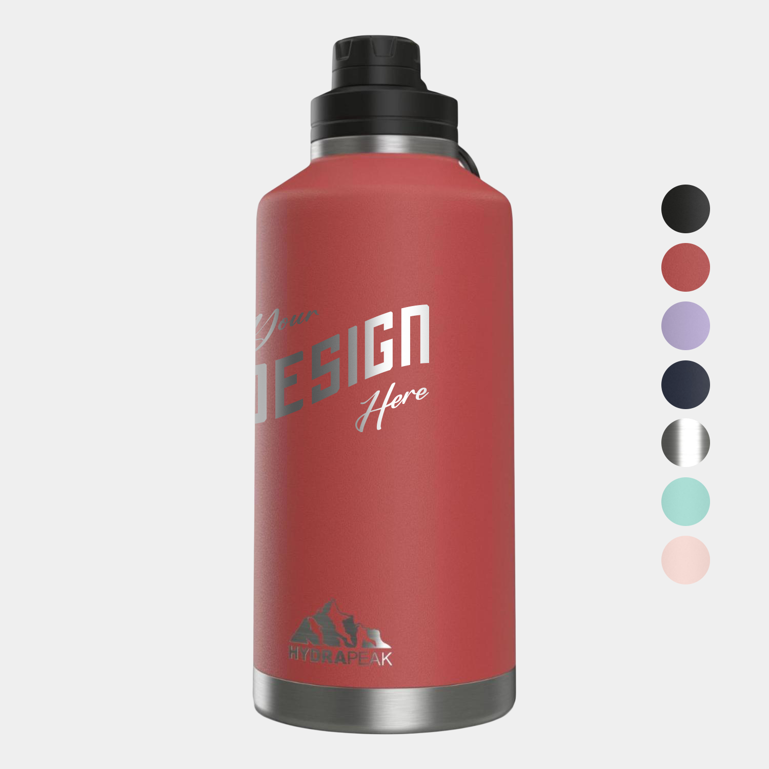 72 oz Hydrapeak® Stainless Steel Insulated Active Water Bottle w/ Chug Lid 1