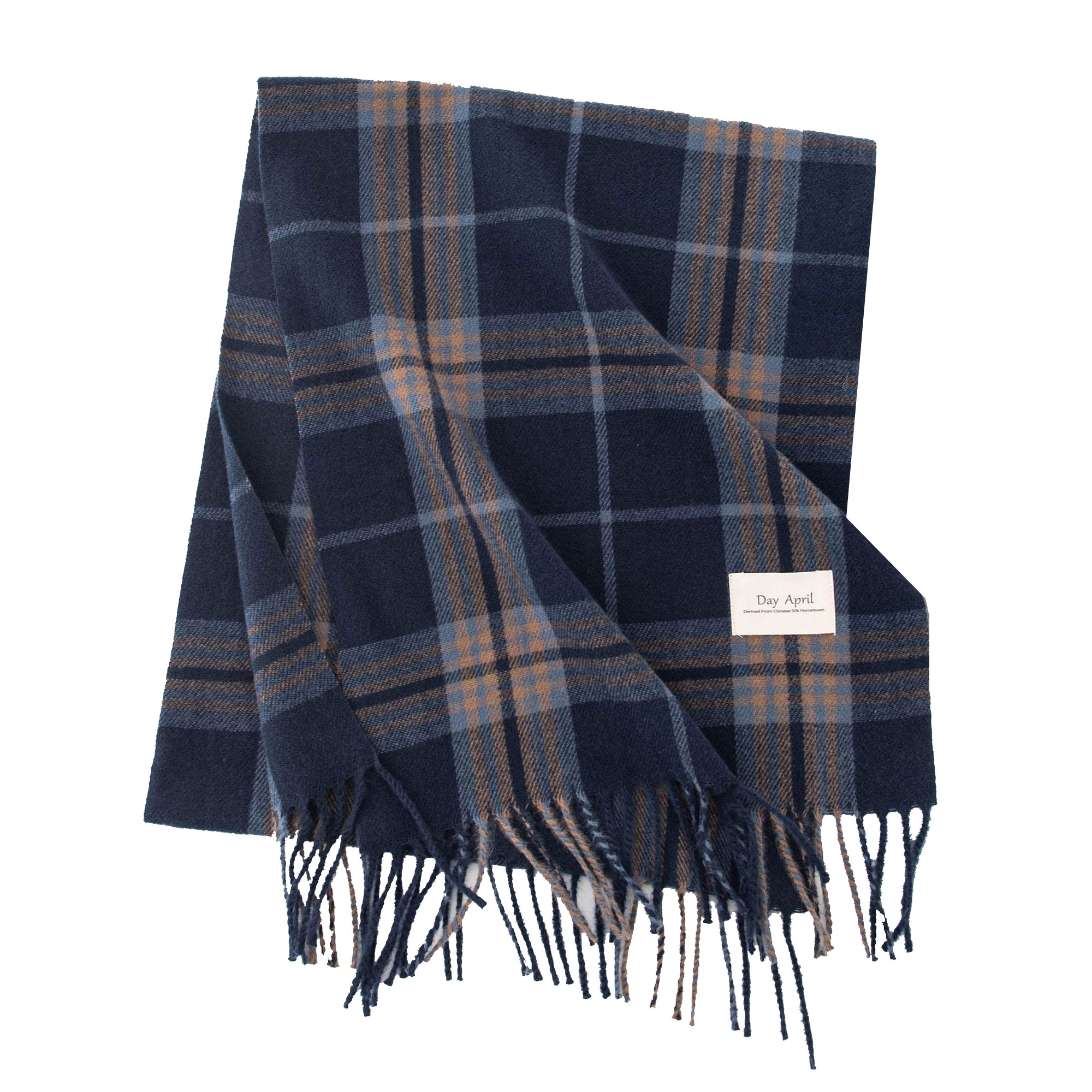 Christmas Plush Tassel Plaid Scarf Winter 11