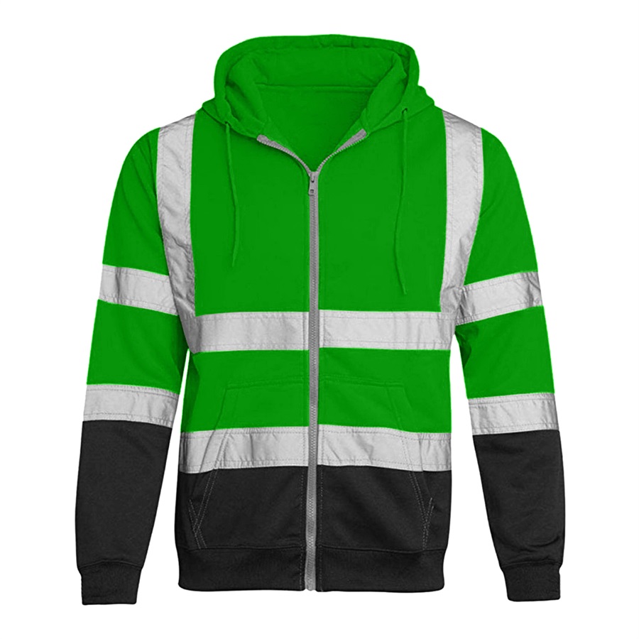 VISIPRO Reflective Colorblock Safety Full-Zip Hoodie - 280G 5