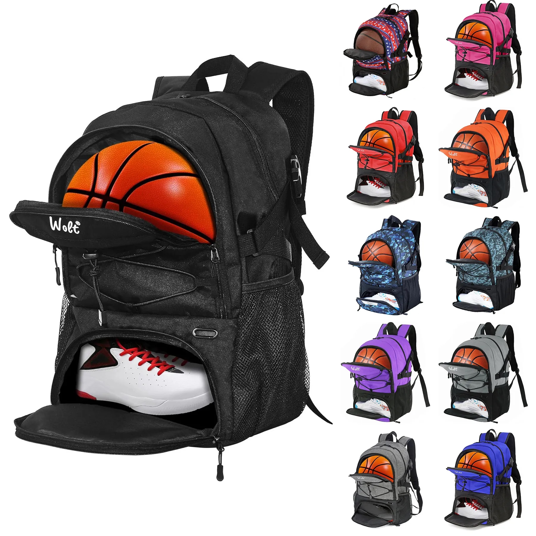 Large Sports Basketball Backpack 1