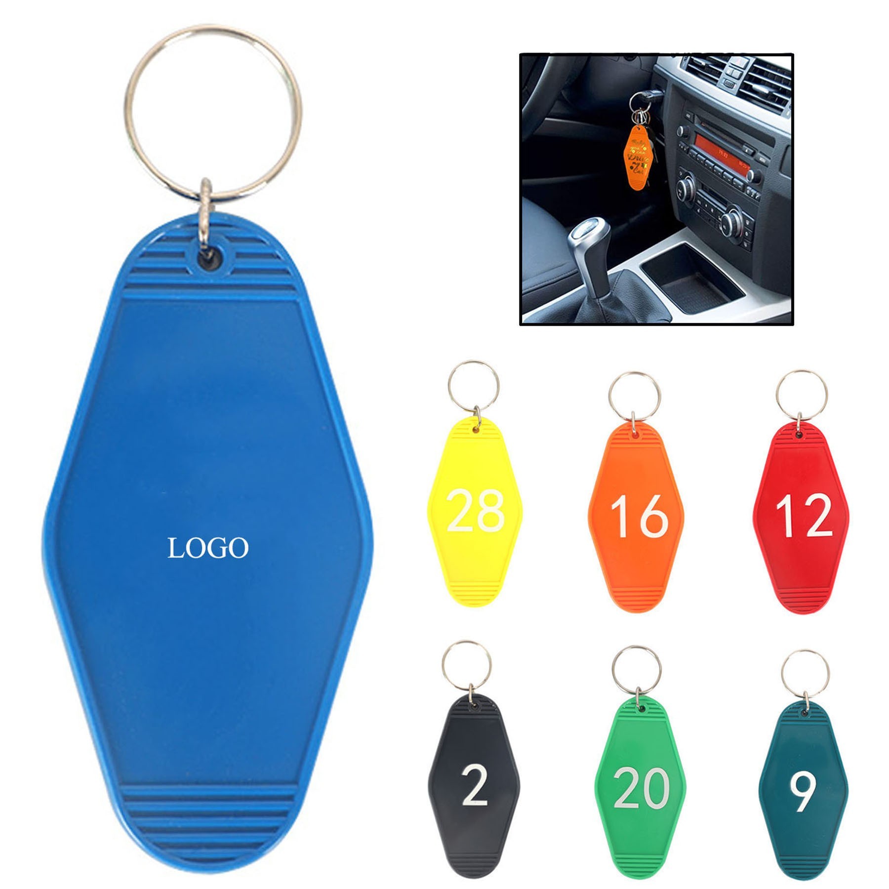 Plastic Hotel Keychain / Motel Key Tag 2
