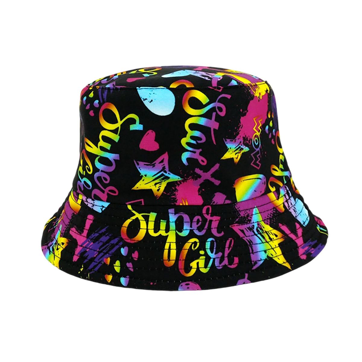 Plastic Tie Dye Hat with Foldable Double Sided Design 28