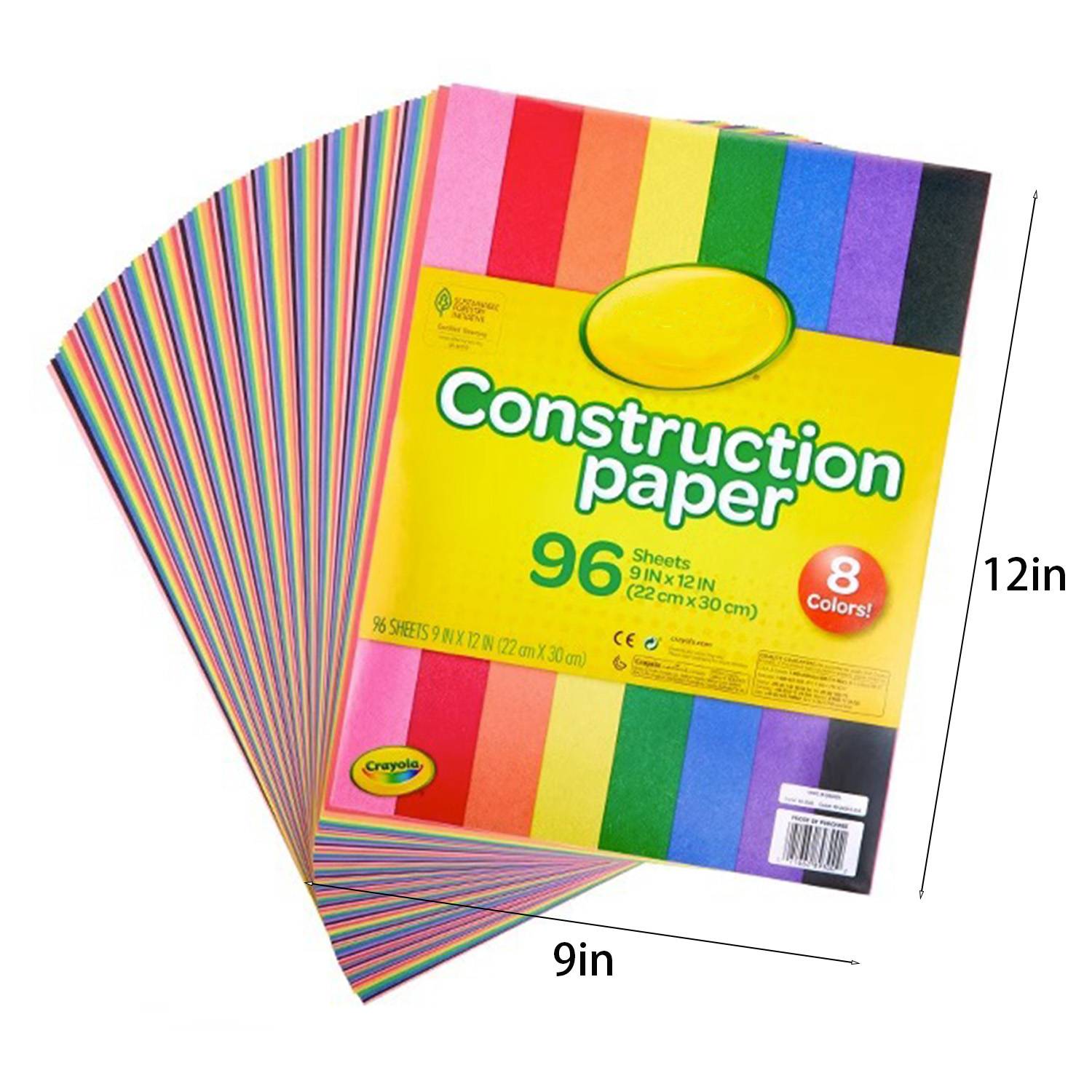 96 Sheets Kids' Foldable Construction Paper 6