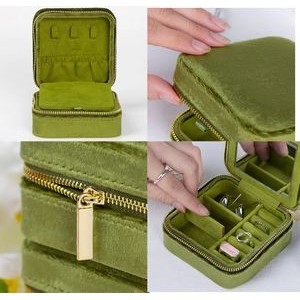 Small Mini Travel Portable Velvet Jewelry Box 3