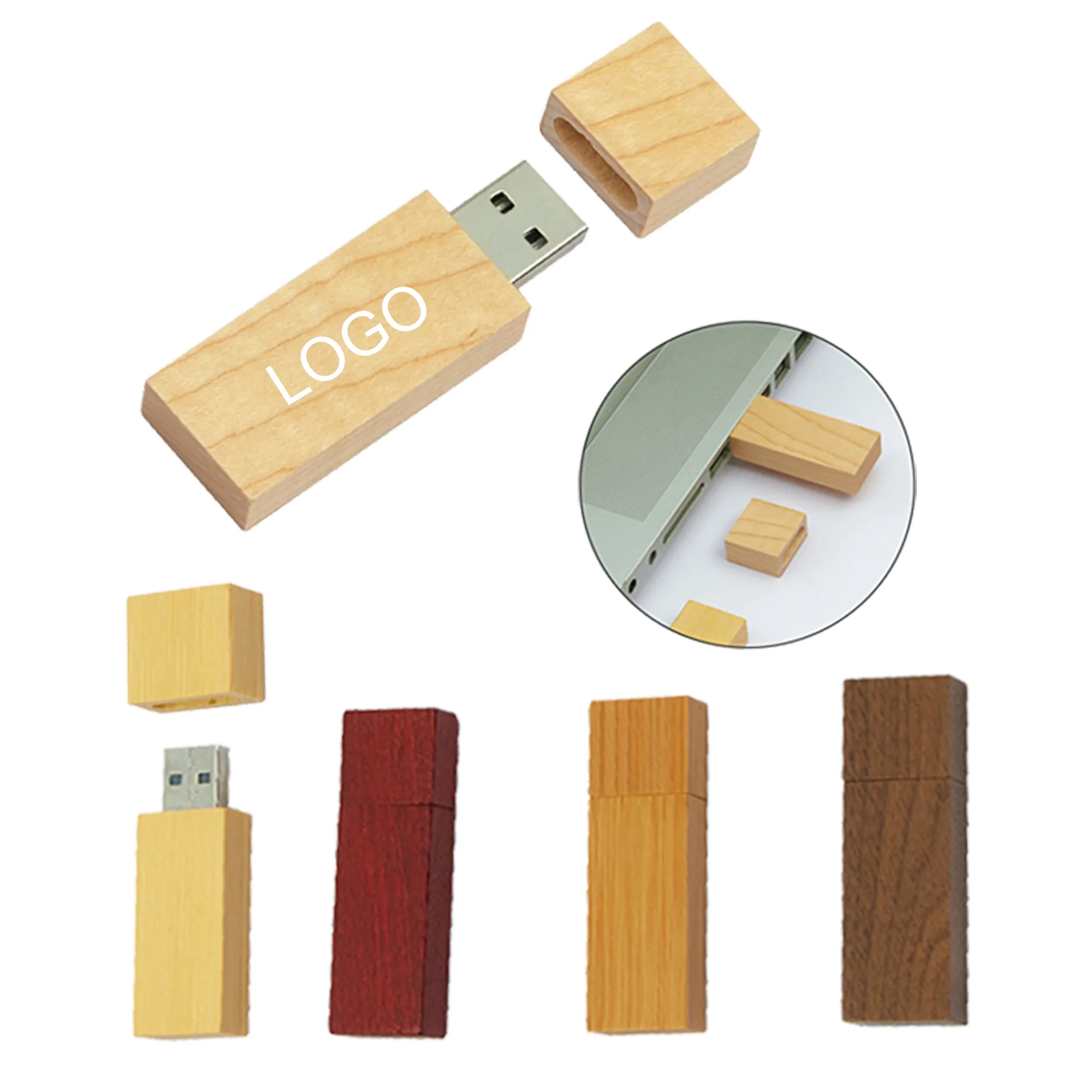 Maple Walnut Wood USB 16GB Drive 2
