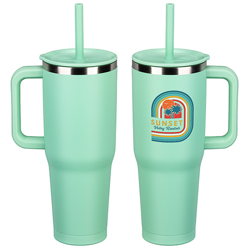 SENSO® Summit 40 oz Insulated Stainless Steel Travel Mug with Press-In Straw Lid 5