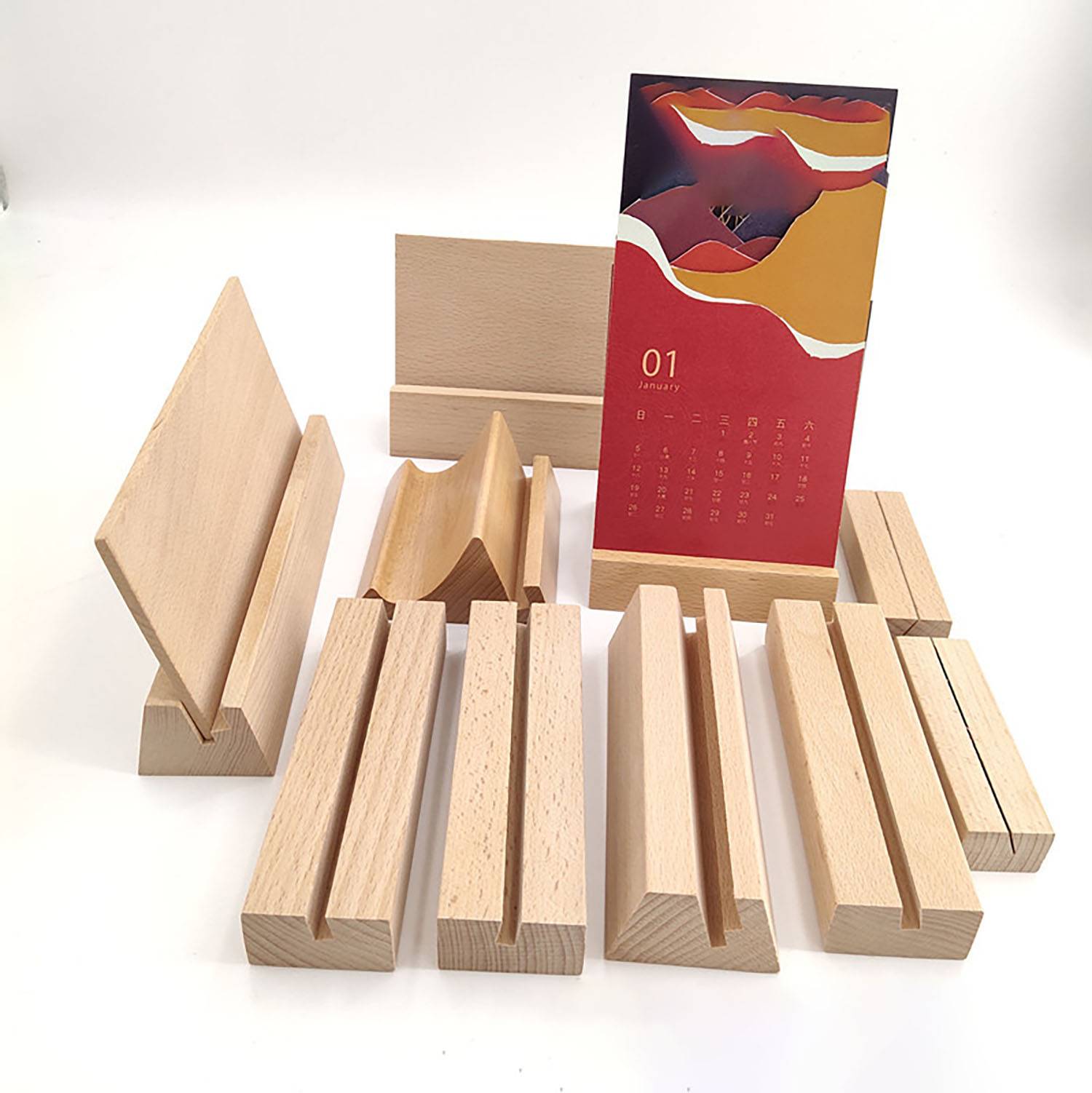 Real wood calendar stand 3