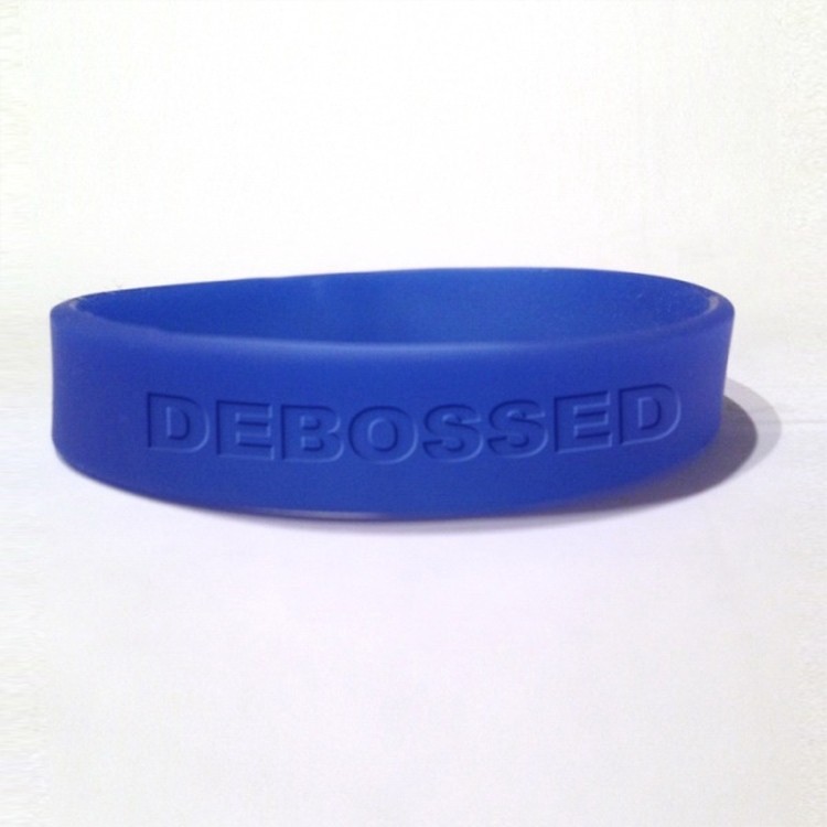 Debossed Fill Silicone Wristband 1