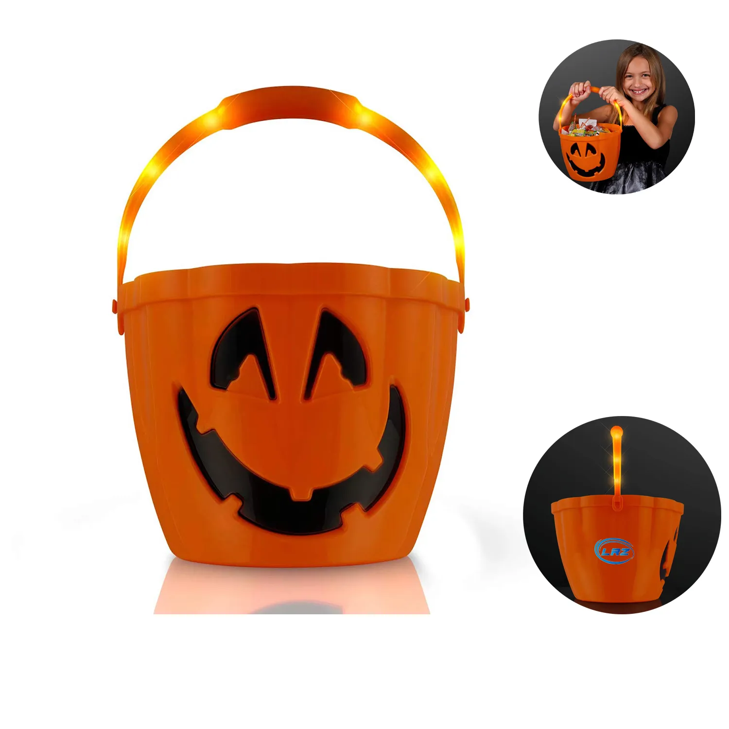 Pumpkin Light Handle Halloween Buckets 4