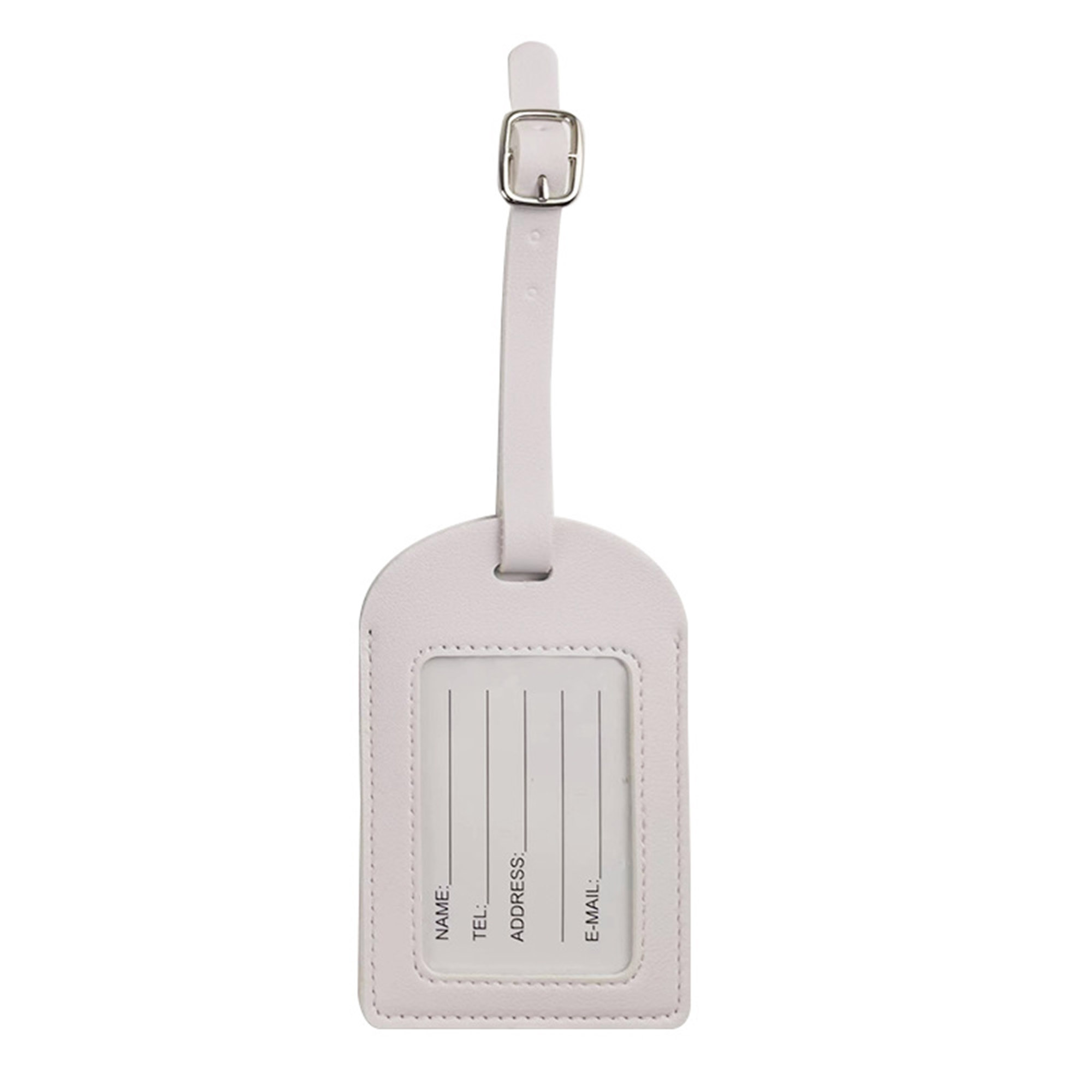 Debossed PU Leather Luggage Tag with Large Visable Window 11