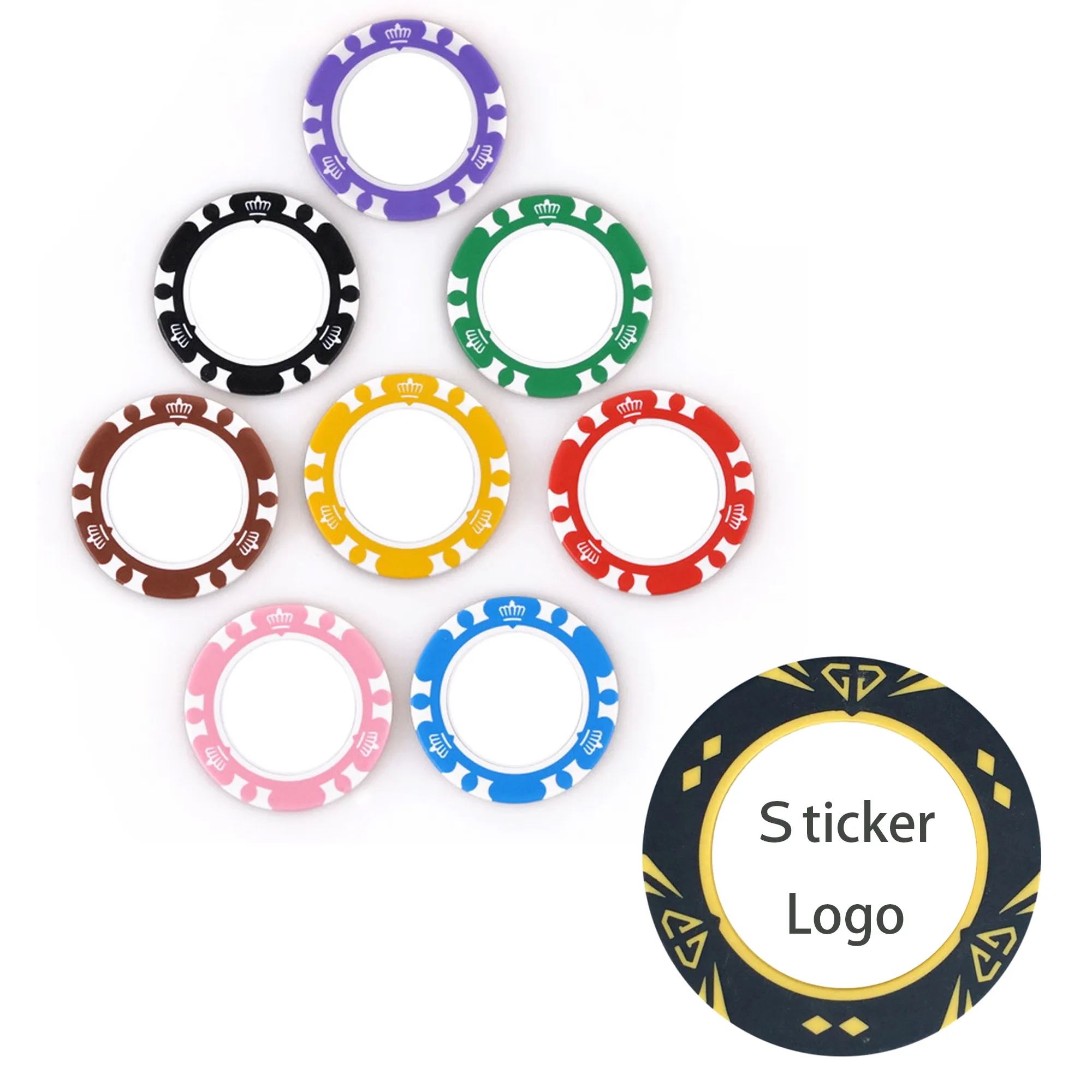 Custom 1.6" Portrait Premium Direct Print Poker Chips 3