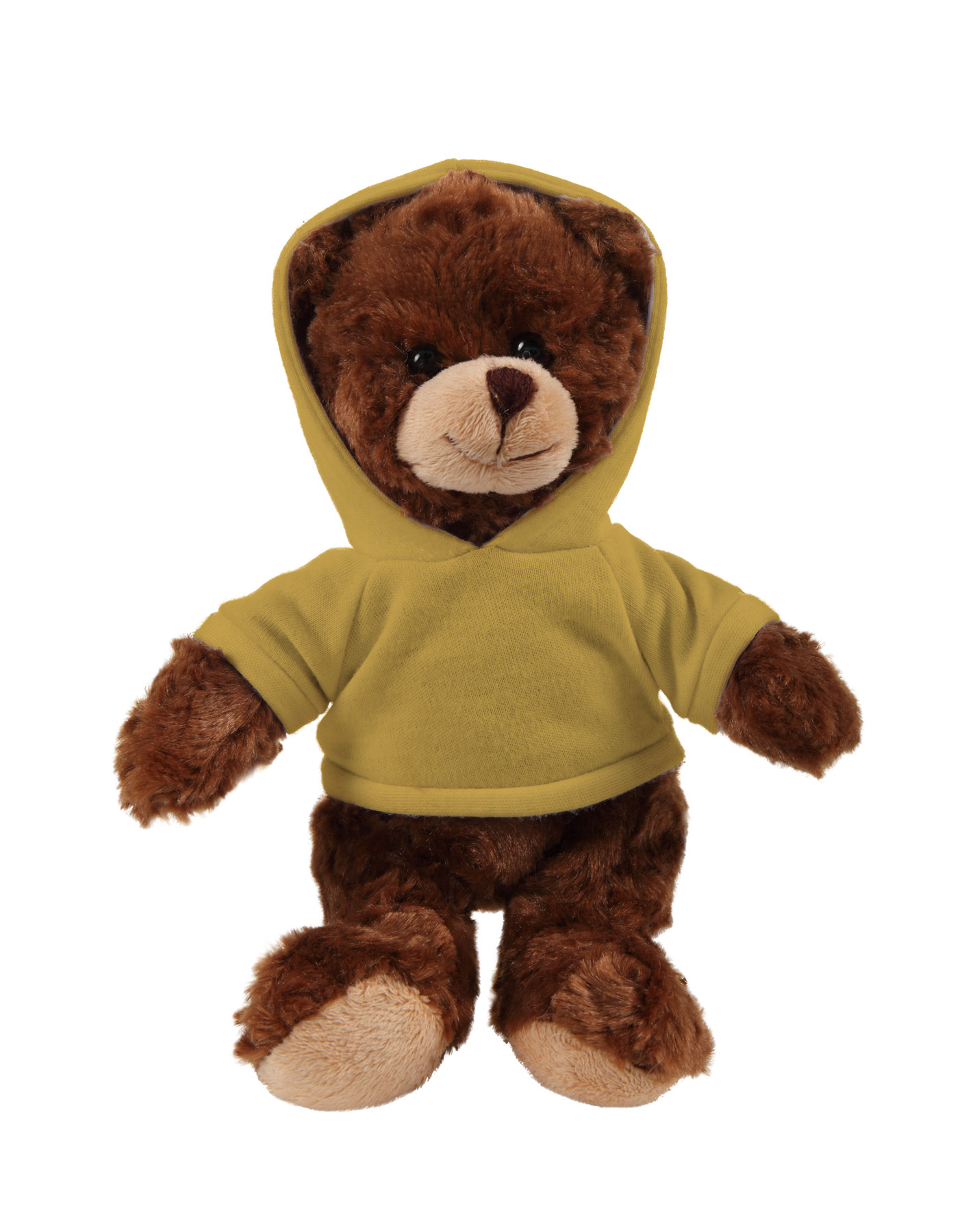 soft plush  Chocolate Curly Sitting Bear with hoodie 13