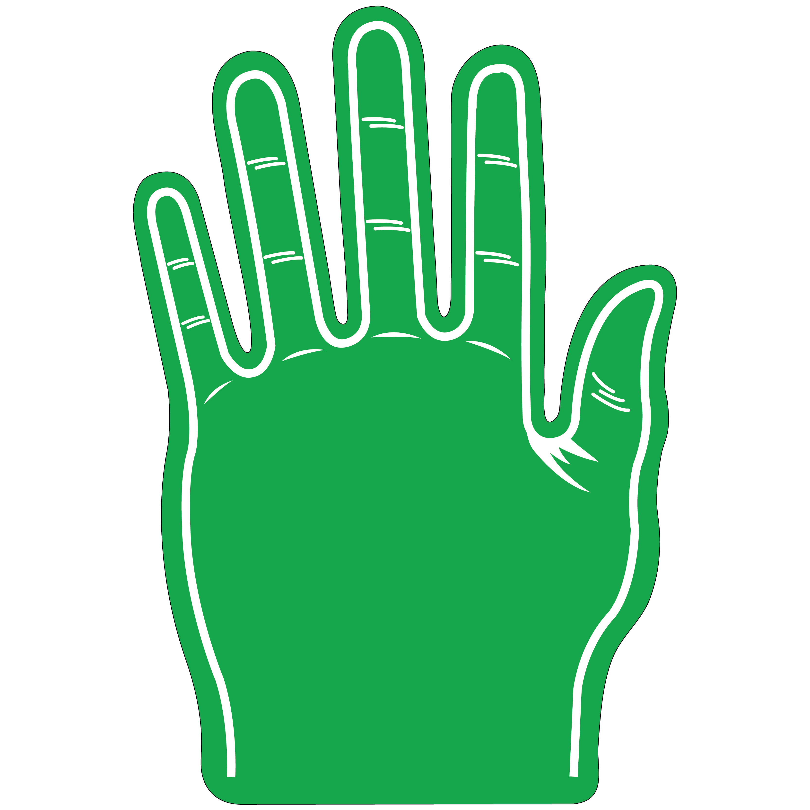 Foam Hand Five Finger 16" 20