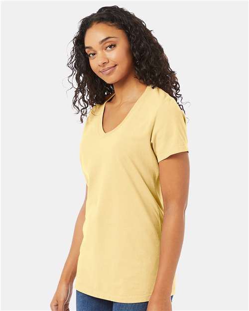 Women's Garment-Dyed V-Neck T-Shirt - GDH125 58