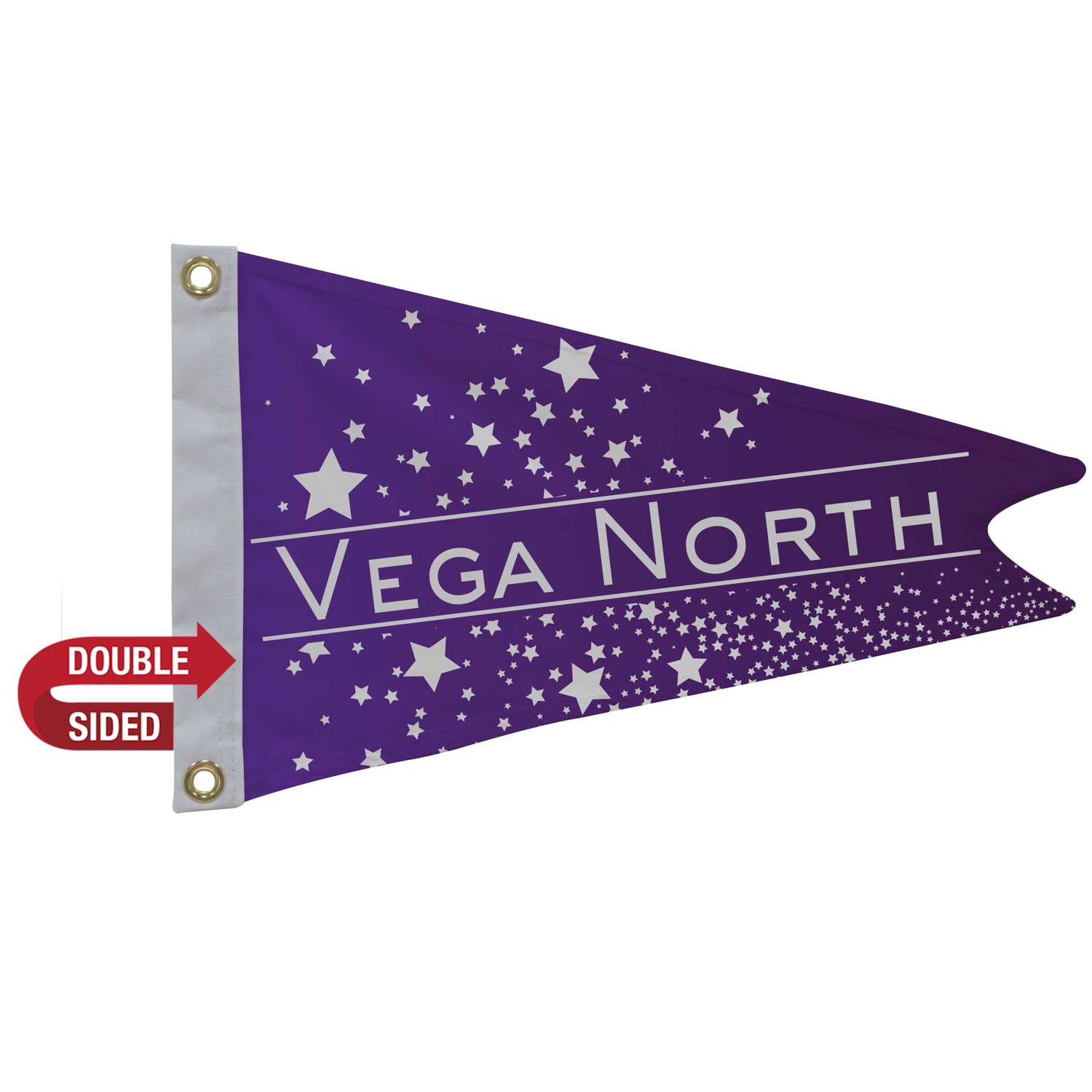 12" x 18" Nylon Burgee Flag Double-Sided