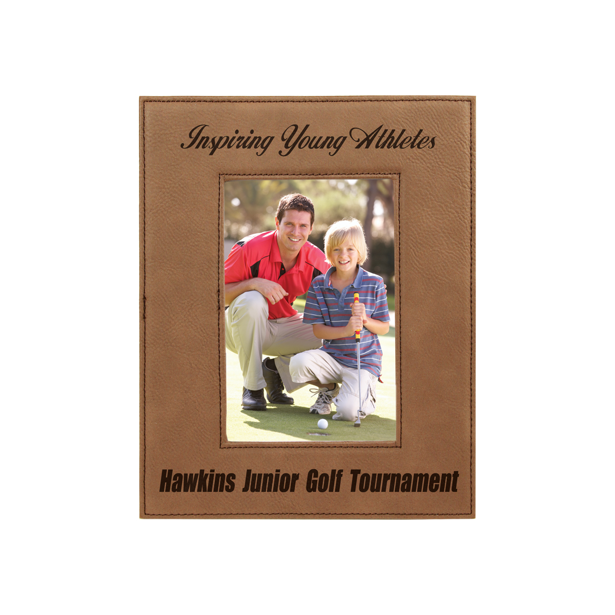 4" x 6" Dark Brown Leatherette Photo Frame